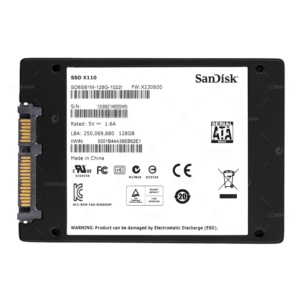 SD6SB1M-128G-1022I  SANDISK X110 SSD 128GB 6G SATA 2,5 SFF